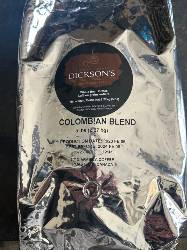 Dickson_s Colombia Blend Whole Bean Coffee 01